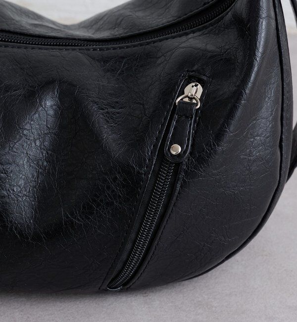  「【500mlペットボトル収納可】B フェイクレザームーンBAG」|その他|