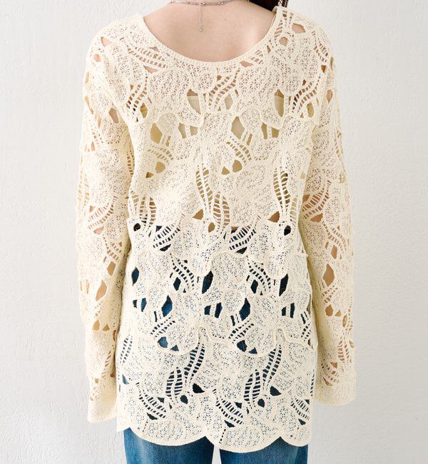  「透かしあみレースミニワンピース」|ワンピース|