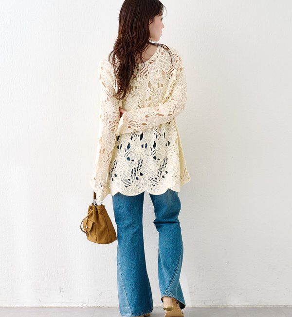  「透かしあみレースミニワンピース」|ワンピース|