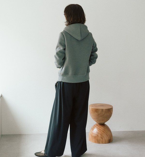  「【WEB限定/キレイめ上品】スポンジダンボールZIPパーカーカットソー」|パーカー|