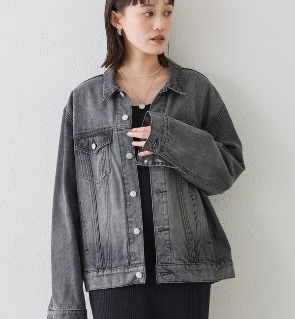  「【リバイバル/新色追加/羽織るだけでサマになる】デニムジャケット」|デニムジャケット|ブラック