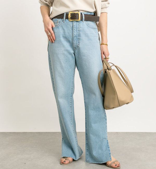  「【全骨格美脚見え！】slit DENIM」|デニム|