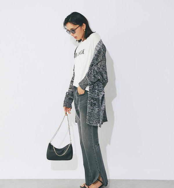  「【全骨格美脚見え！】slit DENIM」|デニム|