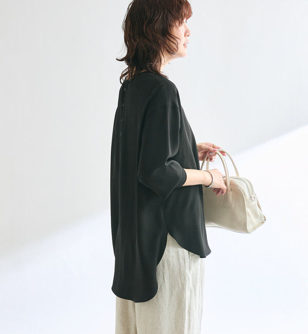  「【さらっと着やすい！/冷房・日焼け対策◎】ジョーゼットポケットブラウス」|シャツ・ブラウス|