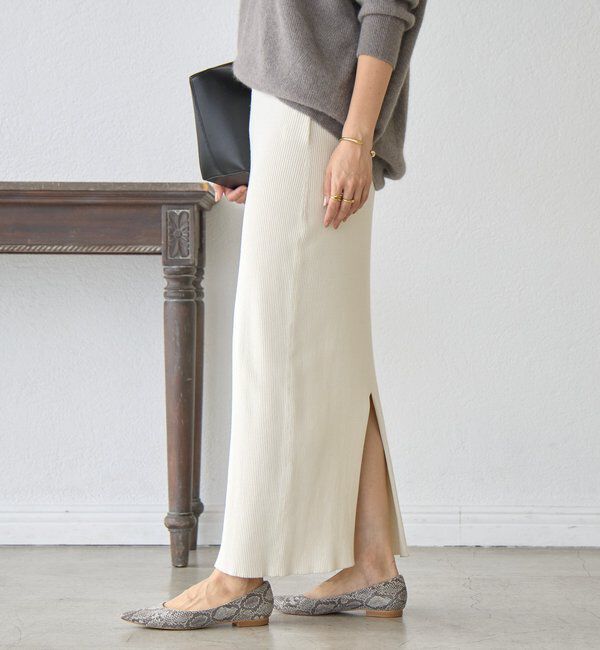  「【マイナス3kg/レビュー高評価☆】リブタイトスカート」|スカート|