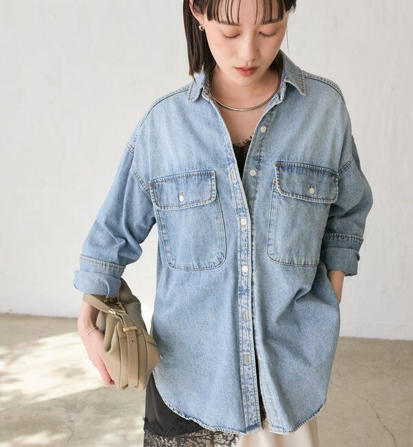  「【ベストセラー】【MONN.:.(モン)】ビッグデニムシャツ」|シャツ・ブラウス|