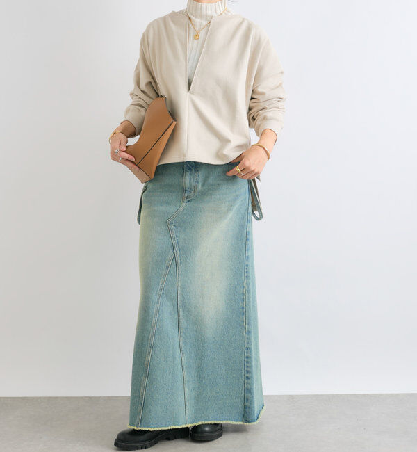  「【大人が着やすい】キーネックオーバースウェット」|Tシャツ・カットソー|