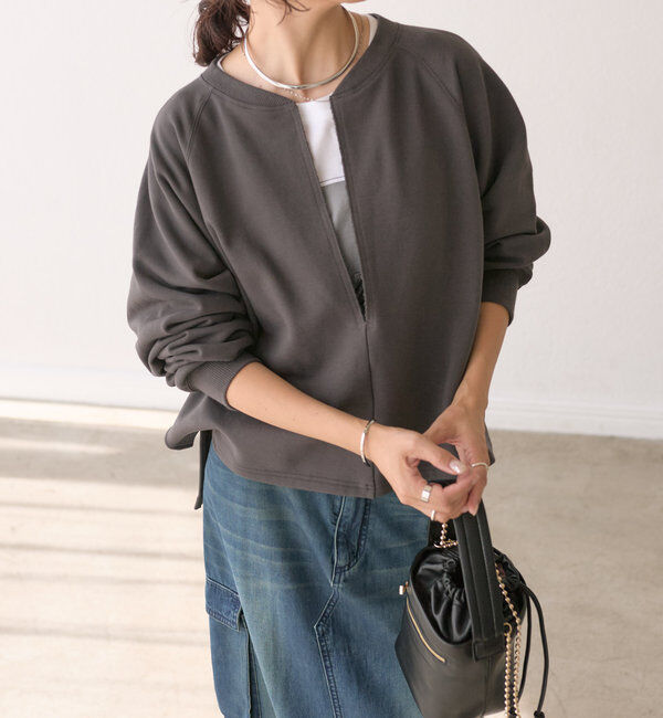  「【大人が着やすい】キーネックオーバースウェット」|Tシャツ・カットソー|