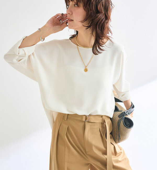  「ドルマンターンバックブラウス」|シャツ・ブラウス|オフホワイト