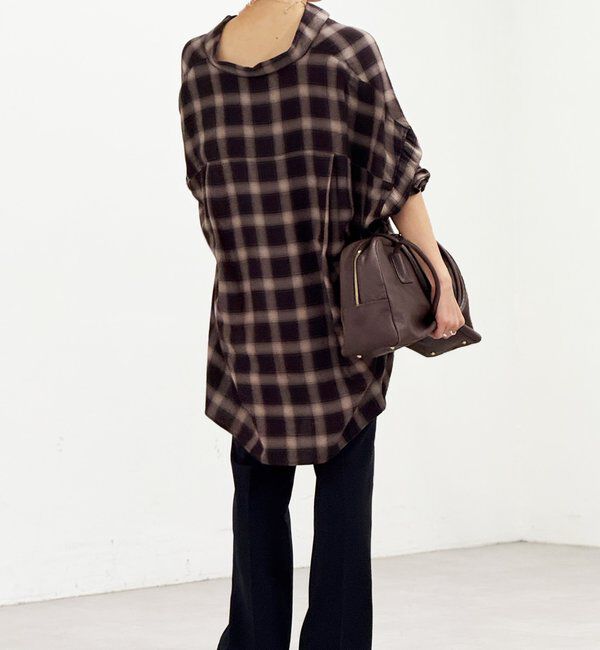  「ウォッシュドチェックワイドシャツ」|シャツ・ブラウス|