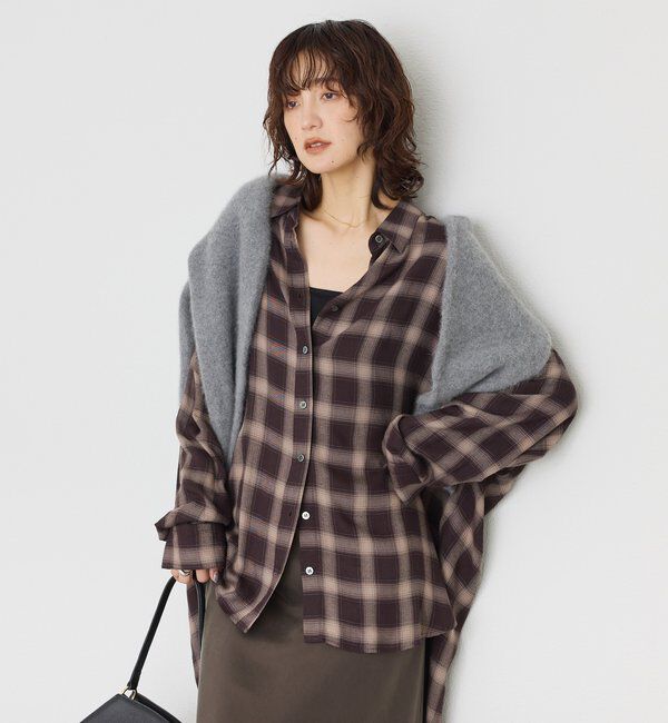  「ウォッシュドチェックワイドシャツ」|シャツ・ブラウス|