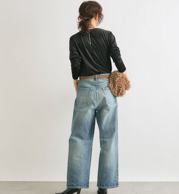  「【1枚でも様になる】シアーベロアロンT」|Tシャツ・カットソー|