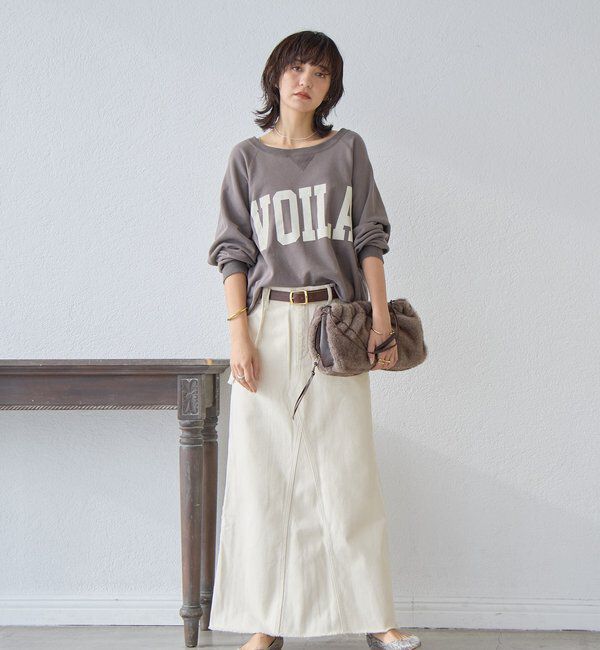  「【MONN.:.(モン)】LOOSE DENIM SKIRT」|スカート|