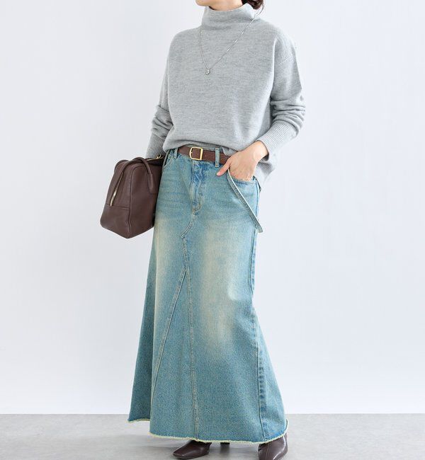  「【MONN.:.(モン)】LOOSE DENIM SKIRT」|スカート|