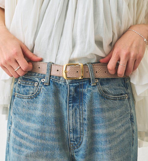  「【MONN.:.(モン)】SHIHOコラボ型押しベルト」|ベルト|