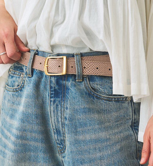  「【MONN.:.(モン)】SHIHOコラボ型押しベルト」|ベルト|