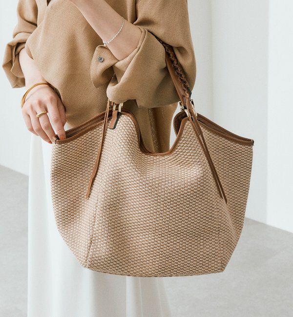  「【実用性抜群】CITY BASKET-tote2」|トートバッグ|ブラウン