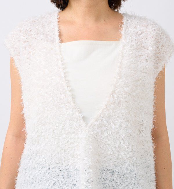  「【新色追加/着映え】フェザーチュールベスト」|ベスト・ジレ|