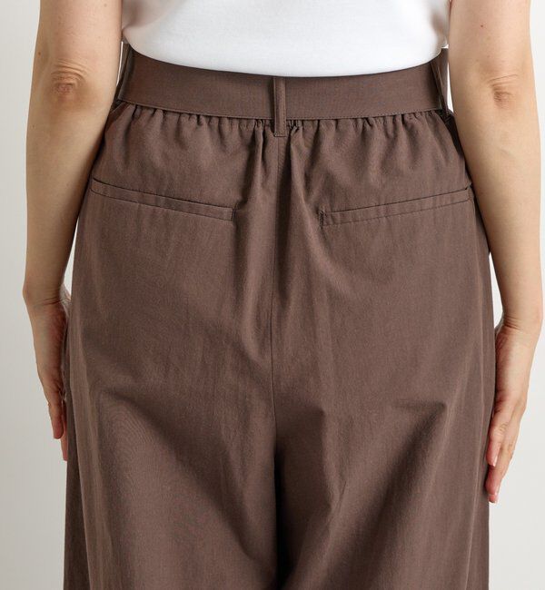  「【こなれ感抜群】ベルテッドワイドパンツ」|チノ|