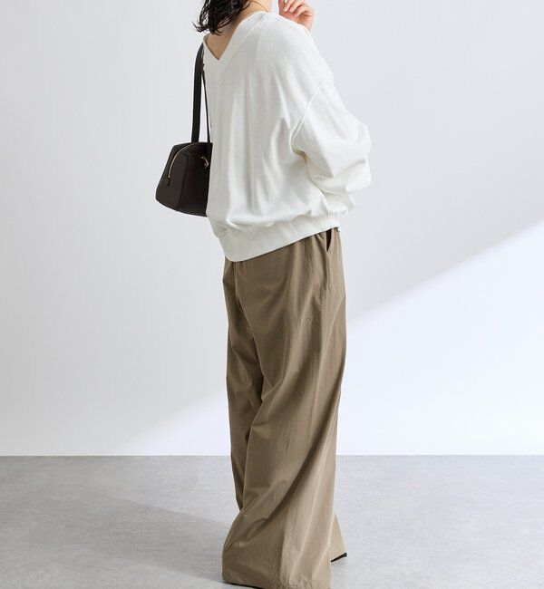  「【こなれ感抜群】ベルテッドワイドパンツ」|チノ|