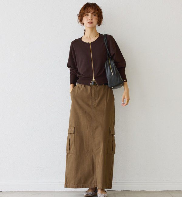  「【大人のこなれ感】ZIPニットカーディガン」|カーディガン|