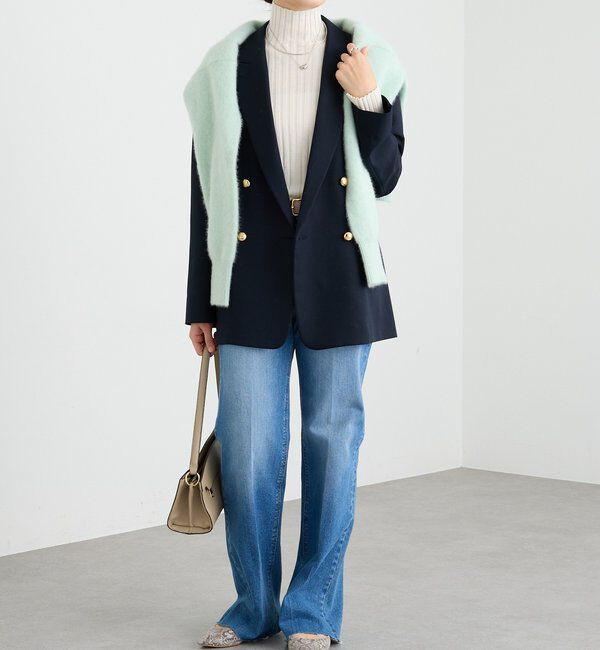  「【軽い着心地】ピーチツイルピークドラペルジャケット」|テーラードジャケット|