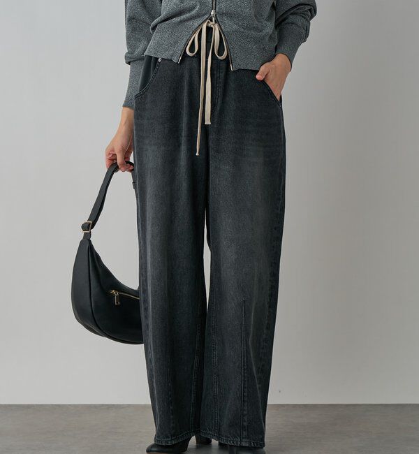  「【キャッチーなデザイン】スウェットドッキングデニム」|デニム|