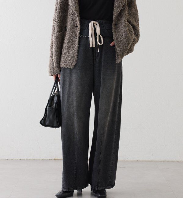  「【キャッチーなデザイン】スウェットドッキングデニム」|デニム|