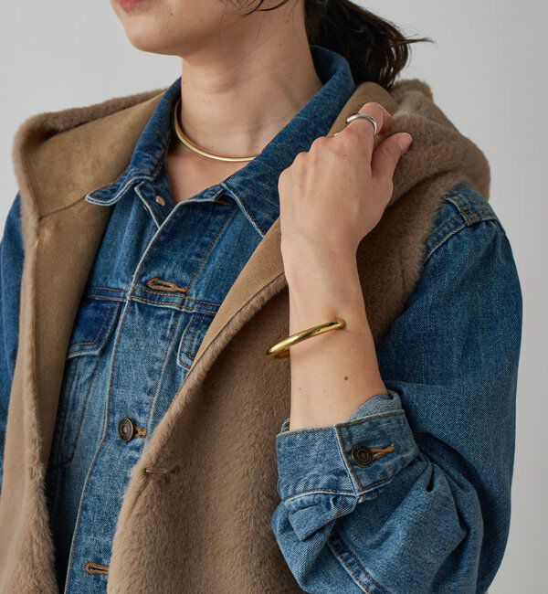  「【シーズンムード高まる】エコファーフードジレ」|ベスト・ジレ|