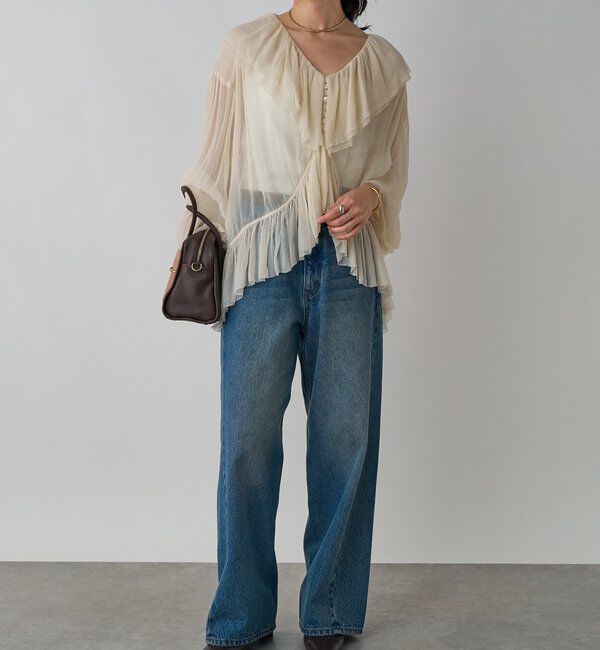  「【着映え◎】ヨウリュウラッフルブラウス」|シャツ・ブラウス|