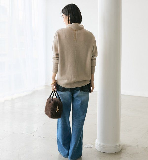  「【5色展開/万能トップス】ウール100NEWボトルネックニット」|ニット・セーター|