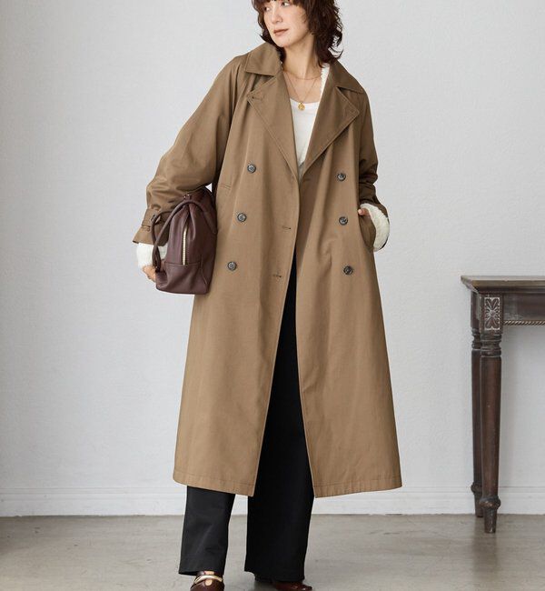  「【MONN.:.(モン)】オープンカラーコート」|その他|ブラウン