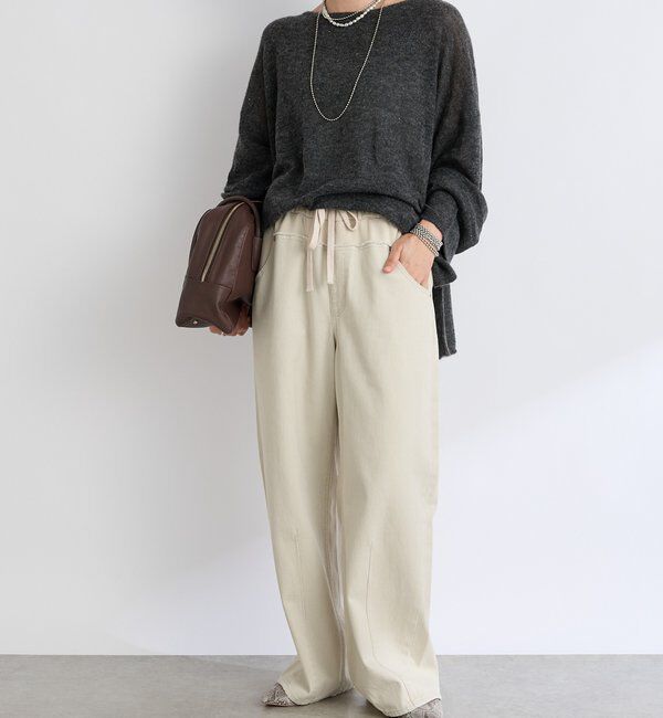  「【リニューアル】2wayスパングルシアーニット」|ニット・セーター|