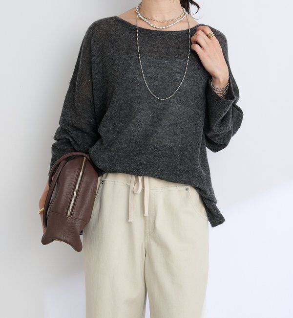  「【リニューアル】2wayスパングルシアーニット」|ニット・セーター|