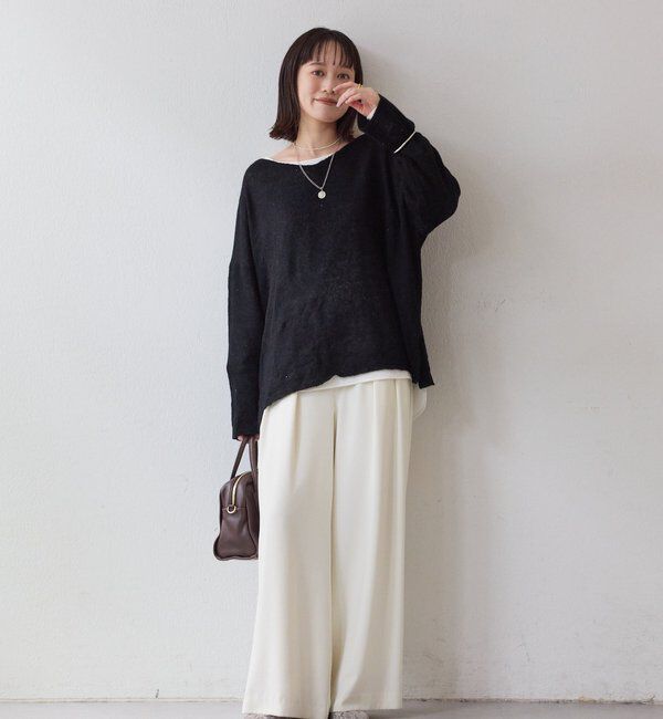  「【リニューアル】2wayスパングルシアーニット」|ニット・セーター|