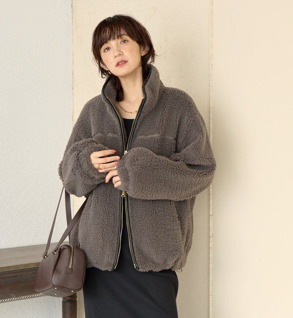  「【リバイバル/暖かみのある素材感】テディボアZIPコート」|その他|