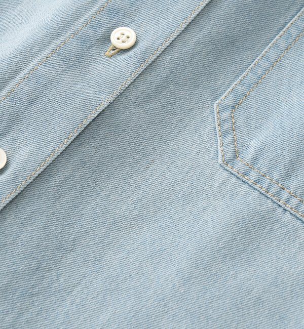  「【新色追加/抜け感】デニムボウタイシャツ」|シャツ・ブラウス|