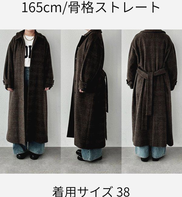  「【インフルエンサーSHIHO企画】チェックステンカラーコート」|その他|