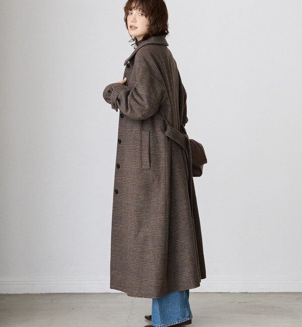 「【インフルエンサーSHIHO企画】チェックステンカラーコート」|その他|