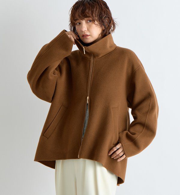 「【ハンサムな着こなしに】スタンドZIPリバーコート」|その他|