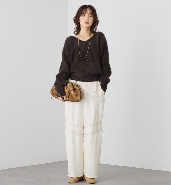  「【最高気温5度の寒い日に！/リバイバル】ファーヤーン2WAYニット」|ニット・セーター|