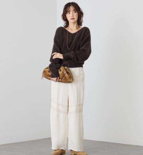  「【最高気温5度の寒い日に！/リバイバル】ファーヤーン2WAYニット」|ニット・セーター|