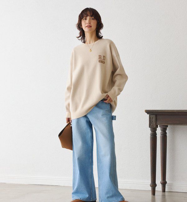  「【バックロゴが目を惹く】アスレチックロゴニット」|ニット・セーター|