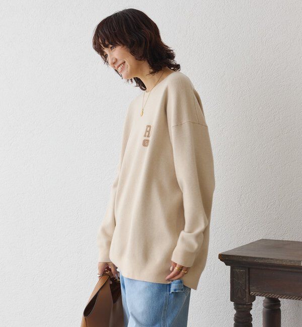  「【バックロゴが目を惹く】アスレチックロゴニット」|ニット・セーター|