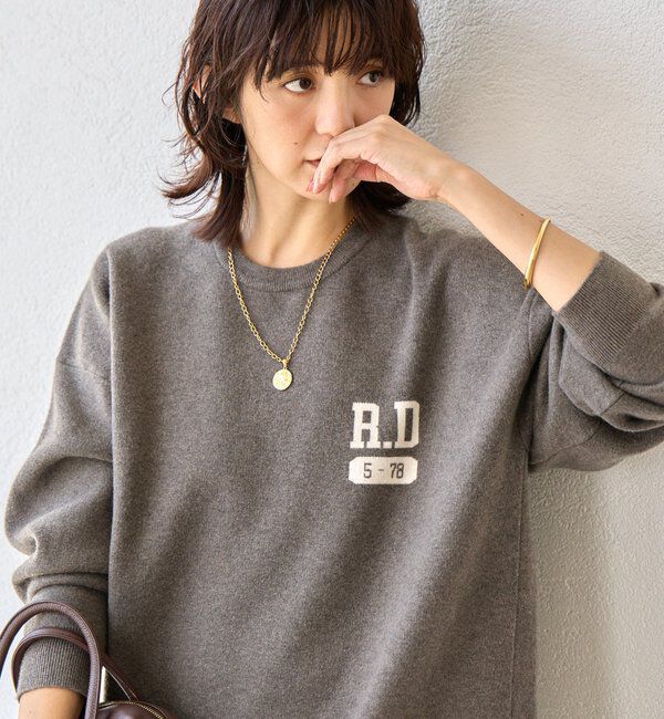  「【バックロゴが目を惹く】アスレチックロゴニット」|ニット・セーター|トープ