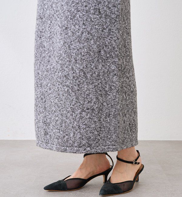  「【セットアップ対応可】ブークレーヤーンタイトスカート」|スカート|