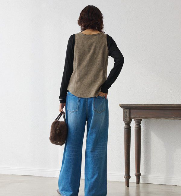  「【セットアップ対応可】ウーリーツイルジレ」|ベスト・ジレ|