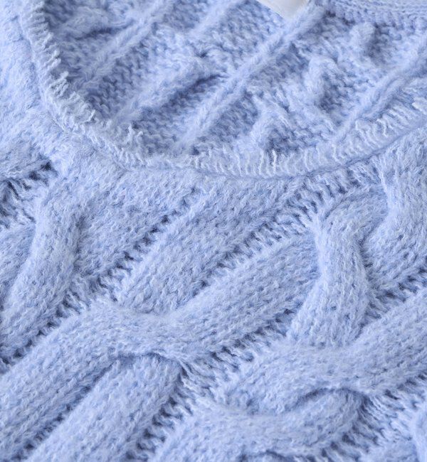  「【大人のこなれ感を演出】フリンジネックケーブルニット」|ニット・セーター|