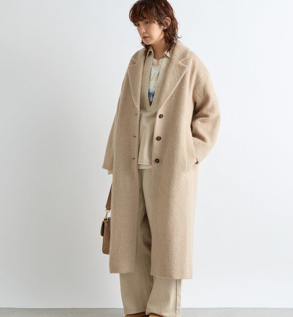  「【柔らかな質感】シャギーロングチェスターコート」|その他|