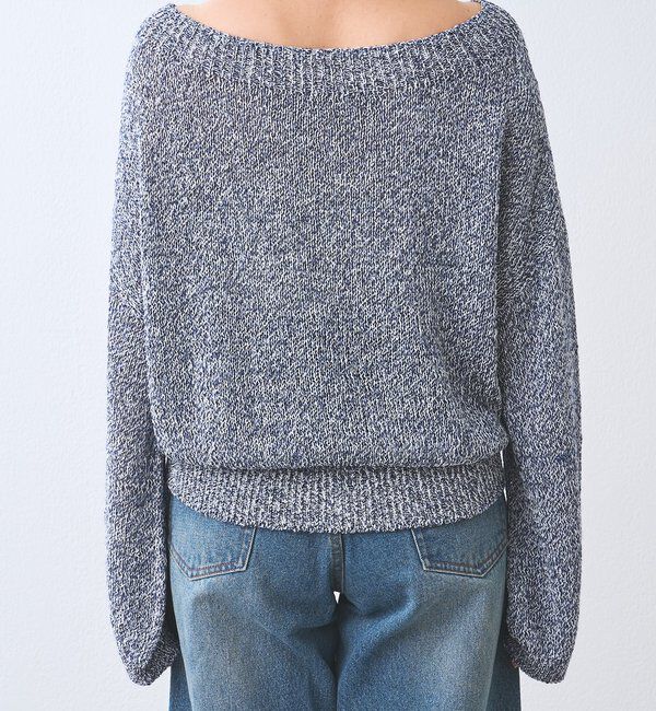  「【ワンショルやオフショルにも！】ペーパーMIXニット」|ニット・セーター|